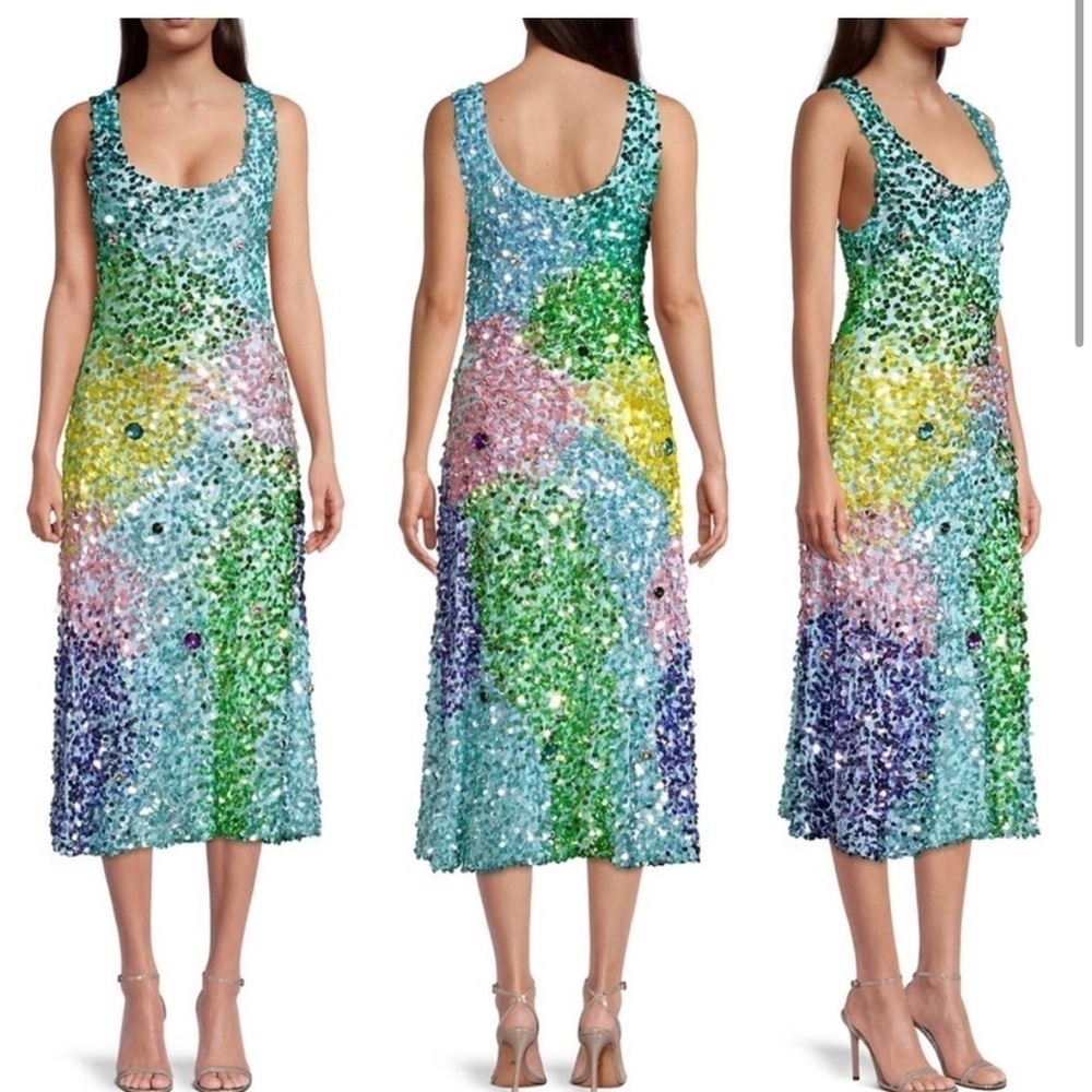 New Cynthia Rowley Prism Sequin Dress - Picture 3 of 11